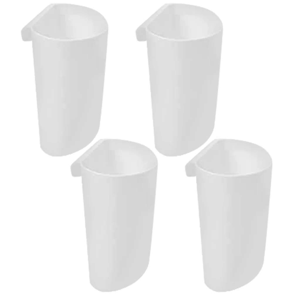 4 Pcs Storage Basket Waste Hanging Cups for Rolling Cart Holder Portable Dolly Set Bin Plastic Bins Trash Rubbish