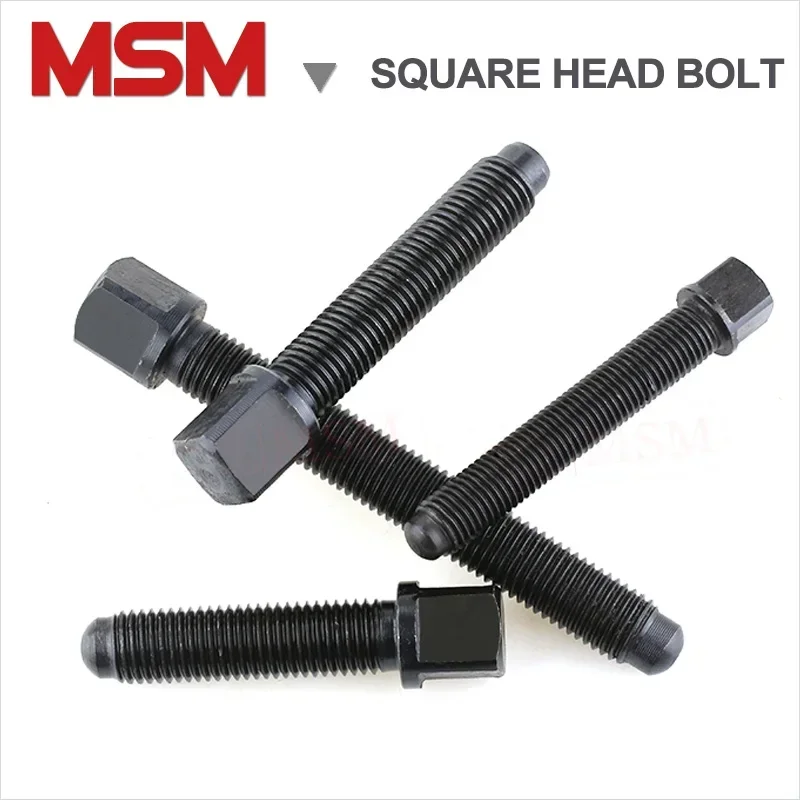 10pcs Lathe Tool Holder Screws M8 M10 M12 M14 M16 Forging Carbon Steel 8.8 Grade Square Head Bolt with Short Dog Point DIN479