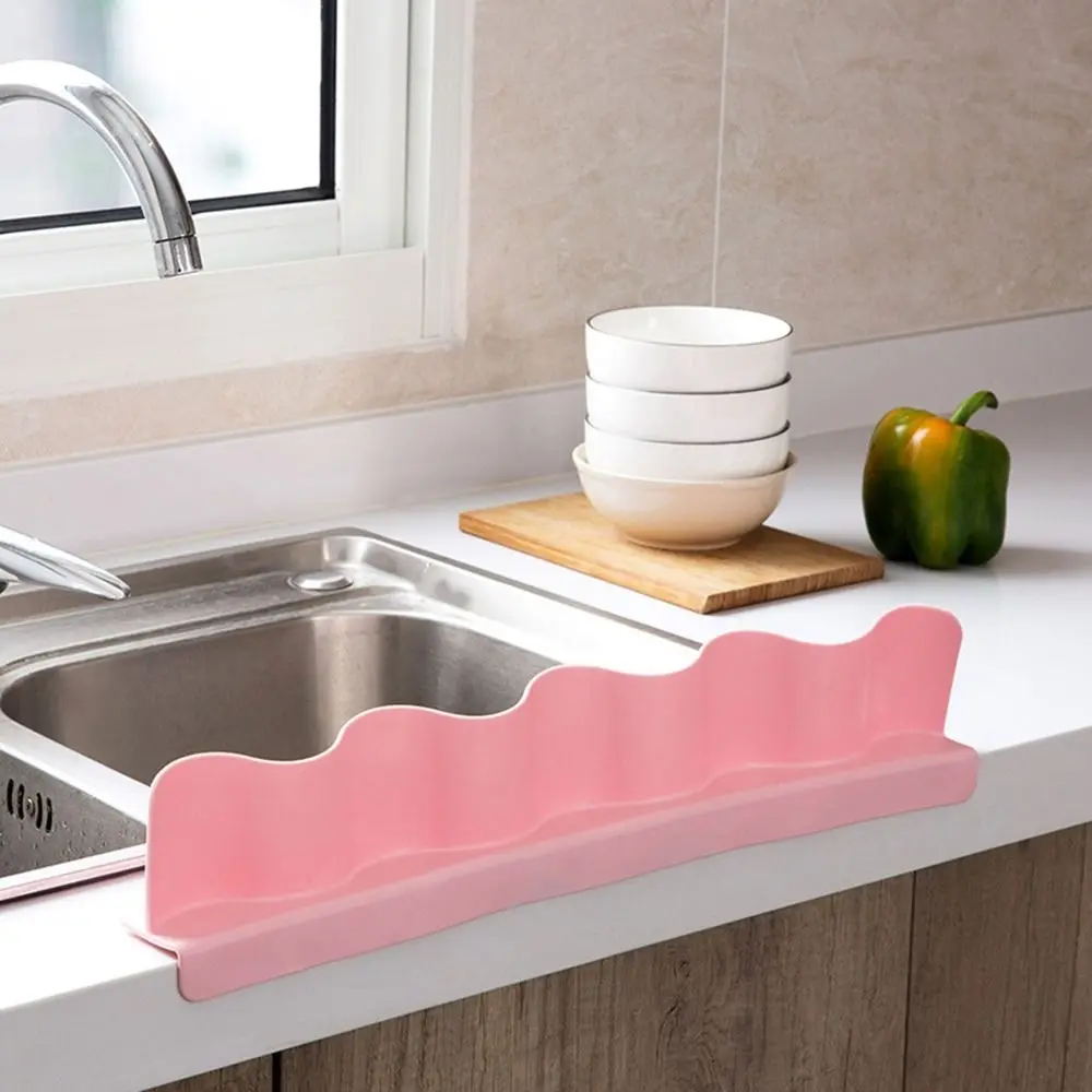 TPE Sink Baffle Splash Guard Suction Cup Waterproof Water Baffle Plate Oil-Proof Water Baffle Splash Protector Kitchen Supplies