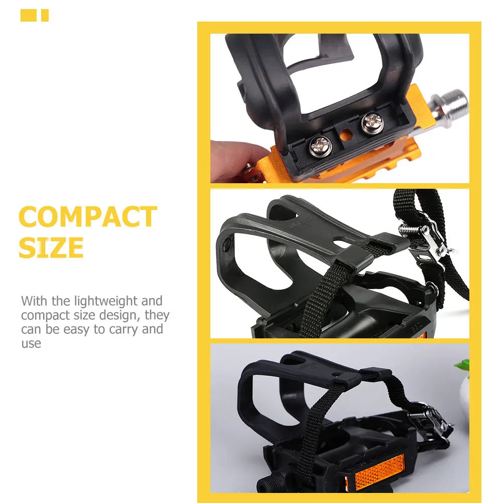 

1 set 1 Set Of Toe Clips Adjustable Wear-Resistant Bike Pedal Straps Durable Bicycle Accessories For All Riders Lightweight