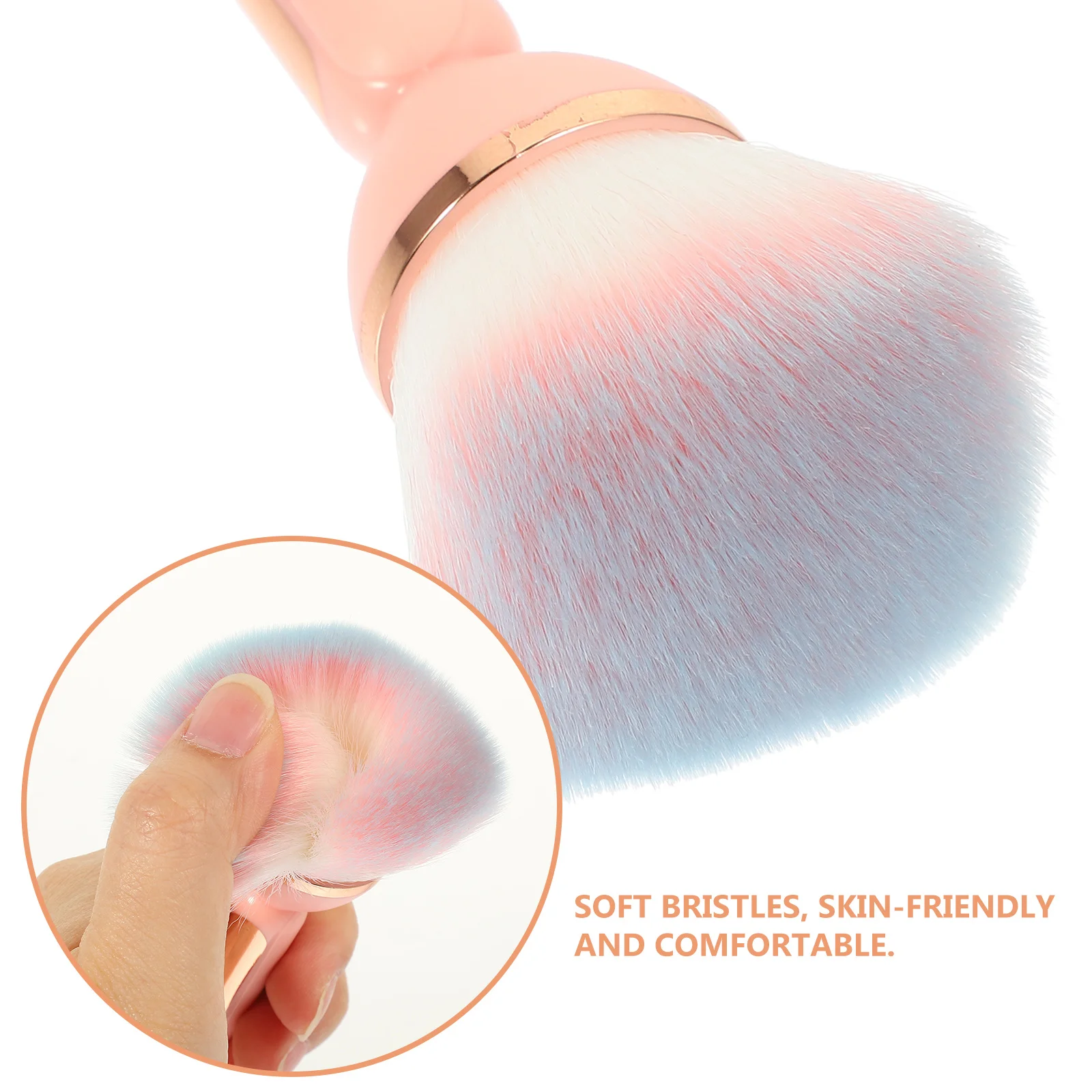 

Multi-Function Powder Brush for Loose Powder Blush Foundation Application Small Size Nail Dust Remover Easy to Carry Non-Slip