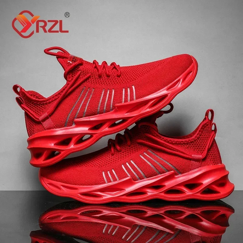 

YRZL Men’s Sneakers Comfortable Breathable Platform Shoes Summer Man Running Shoes Breathable Comfortable Walking Sneakers Man