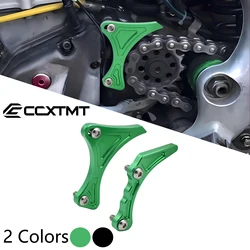 Motocross CNC Aluminium Case Saver Engine Protector Guard Cover Chain Sprocket Cover For Kawasaki KX250F KX450F KX 250F 450F