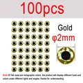100 piezas de oro de 2 mm