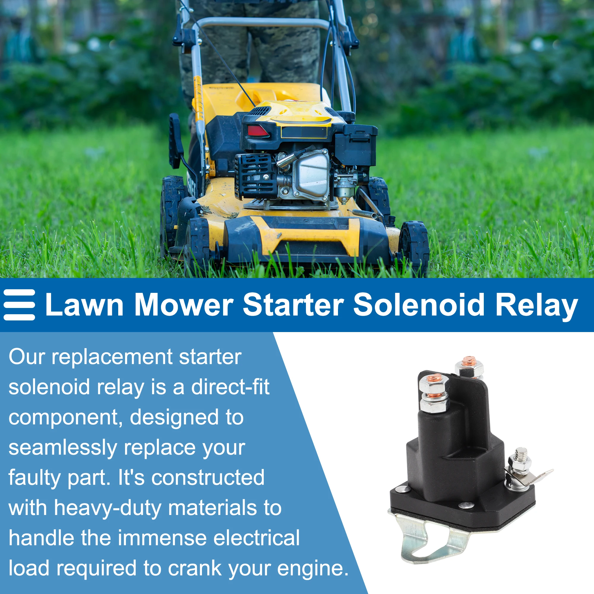 

UXCELL №435097 Соленоид стартера для газонокосилок Toro серии 300, 3-контактный, на замену