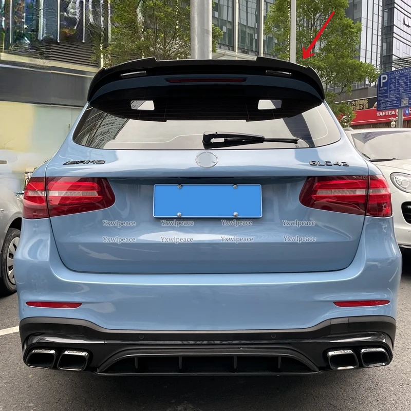 For Mercedes-Benz GLC CLASS W253 X253 GLC200 220 260 GLC250 GLC300 GlC450 ABS Material Unpainted Rear Roof Spoiler Wing