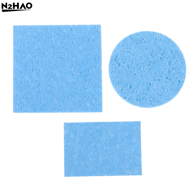 10pcs/lot  Iron Sponge Blue Soldering Sponge For BGA Soldering Iron Tip Cleaning Welding Head Cleaner Tools Welding Material
