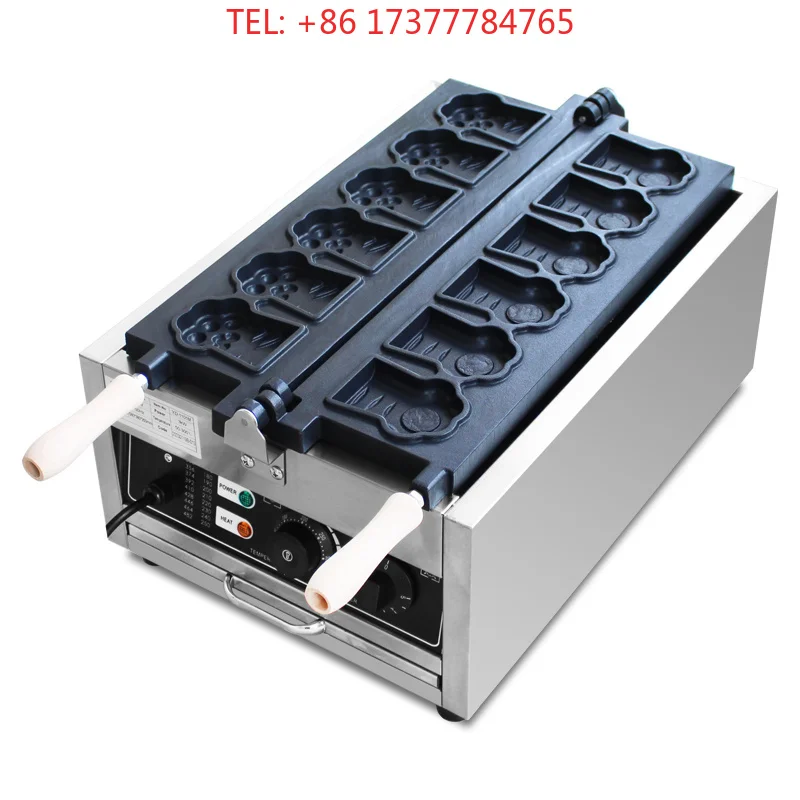 Waffle Maker 6PCS Cat Paw Shaped Waffle Machine Non-Stick Cartoon Waffle Maker Baking Equipment Cake Machine