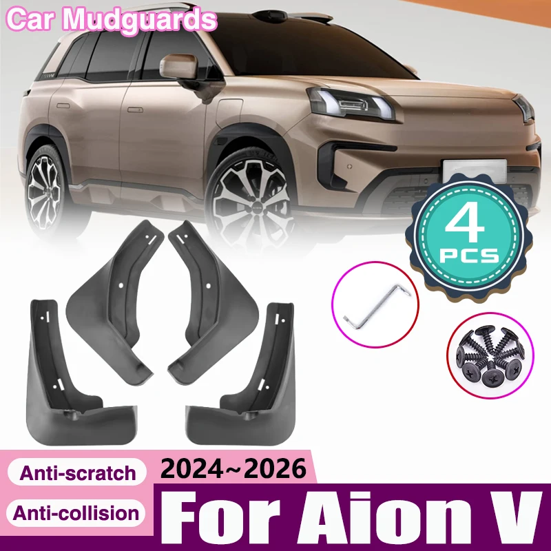 

Car Front Rear Wheel Mud Flaps For GAC Aion V MK2 2024 2025 2026 Anti-scratch Mudguards Splash Guard Fender Mudflaps Accessories