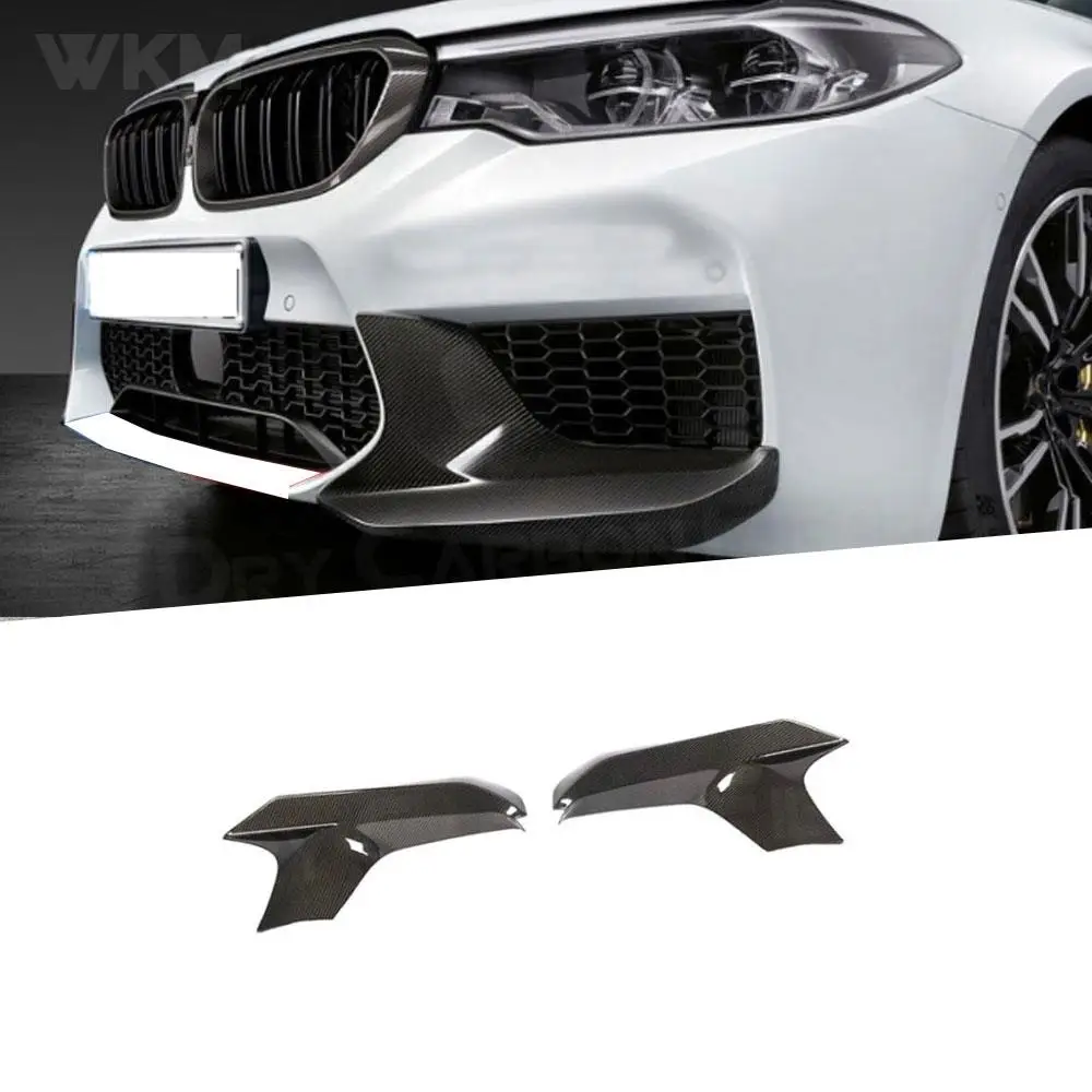 

For 5 Series Carbon Fiber Front Lip Splitters Flaps Corner Covers For BMW F90 M5 2018-2022 Bumper Trim Protector FRP