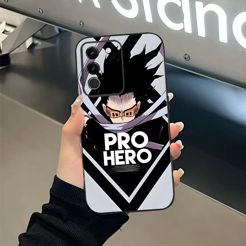 Borracha cabeça shota aizawa caso de telefone preto macio para samsung s25 s24 ultra 23 fe 22 plus galaxy a54 a55 a16 a13 a24 a15 a25
