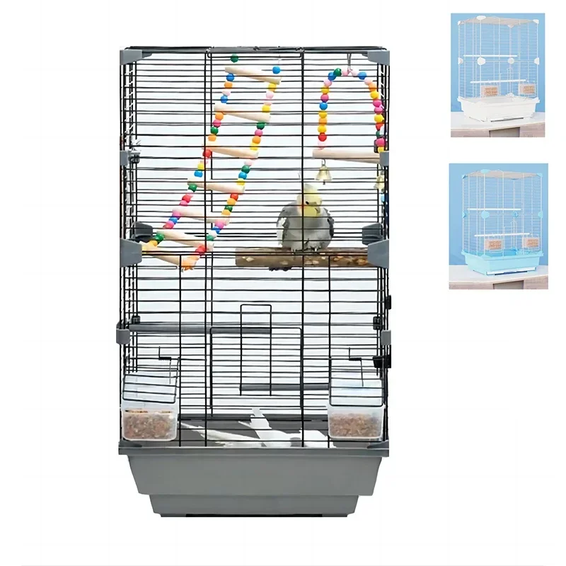 

#q #V Large Birdcage Standing Ornamental BirdCage Easy To Clean Large Space House Breeding Bird Flight Cage Home Crate Parrot Ne