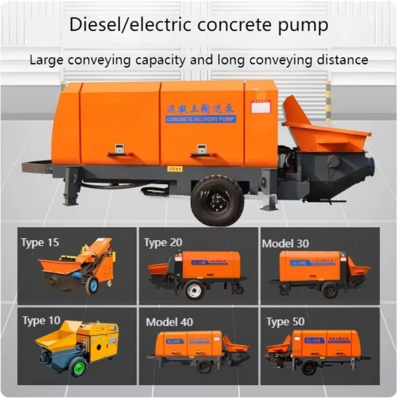 Mini Concrete Pump Small Diesel Mobile Concrete Pump  Concrete Truck with Pump view 6