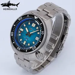 HEIMDALLR Men Diver Watch Turtle Titanium Automatic Wristwatch Mechanical Sport 200M Waterproof C3 Luminous Ceramic Bezel NH35