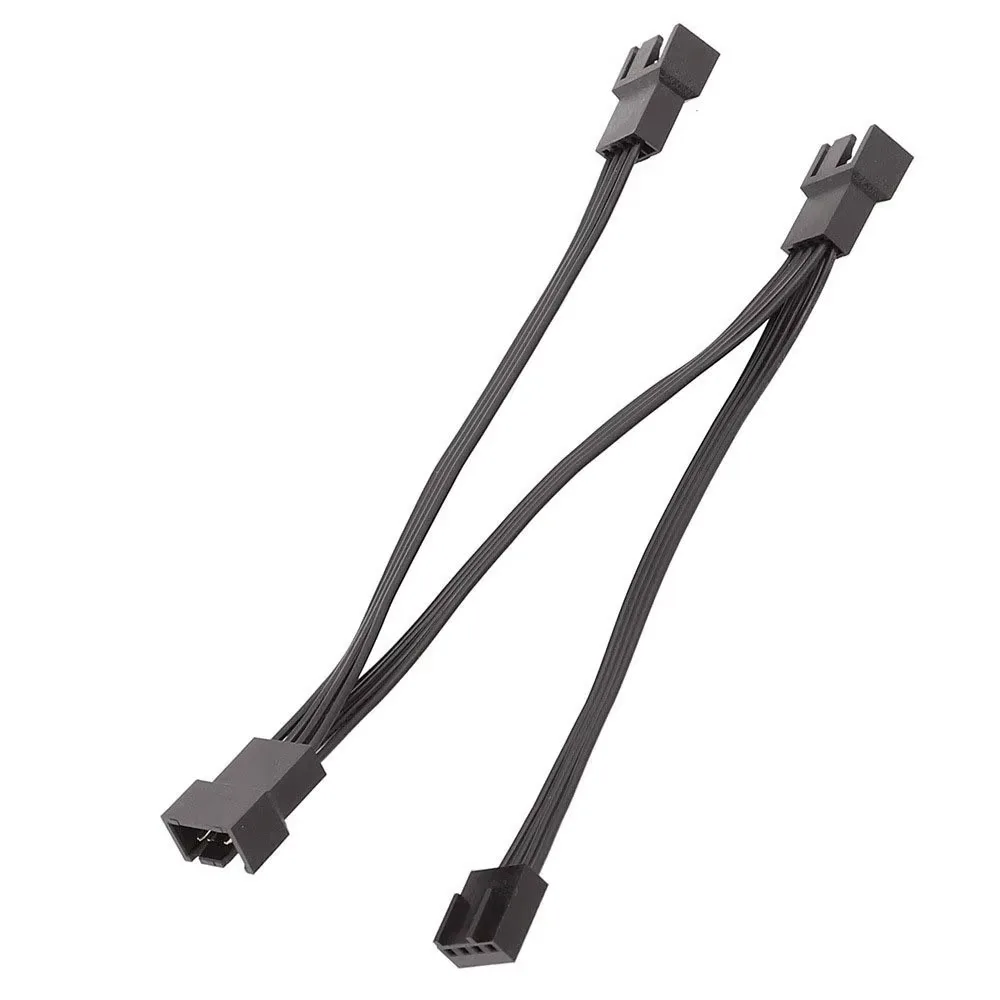 4Pin PWM Fan Splitter 1 to 3 Ways 3/4 Pin Extension Cable for PC Motherboard CPU Fan Temperature Control Speed Adjustable