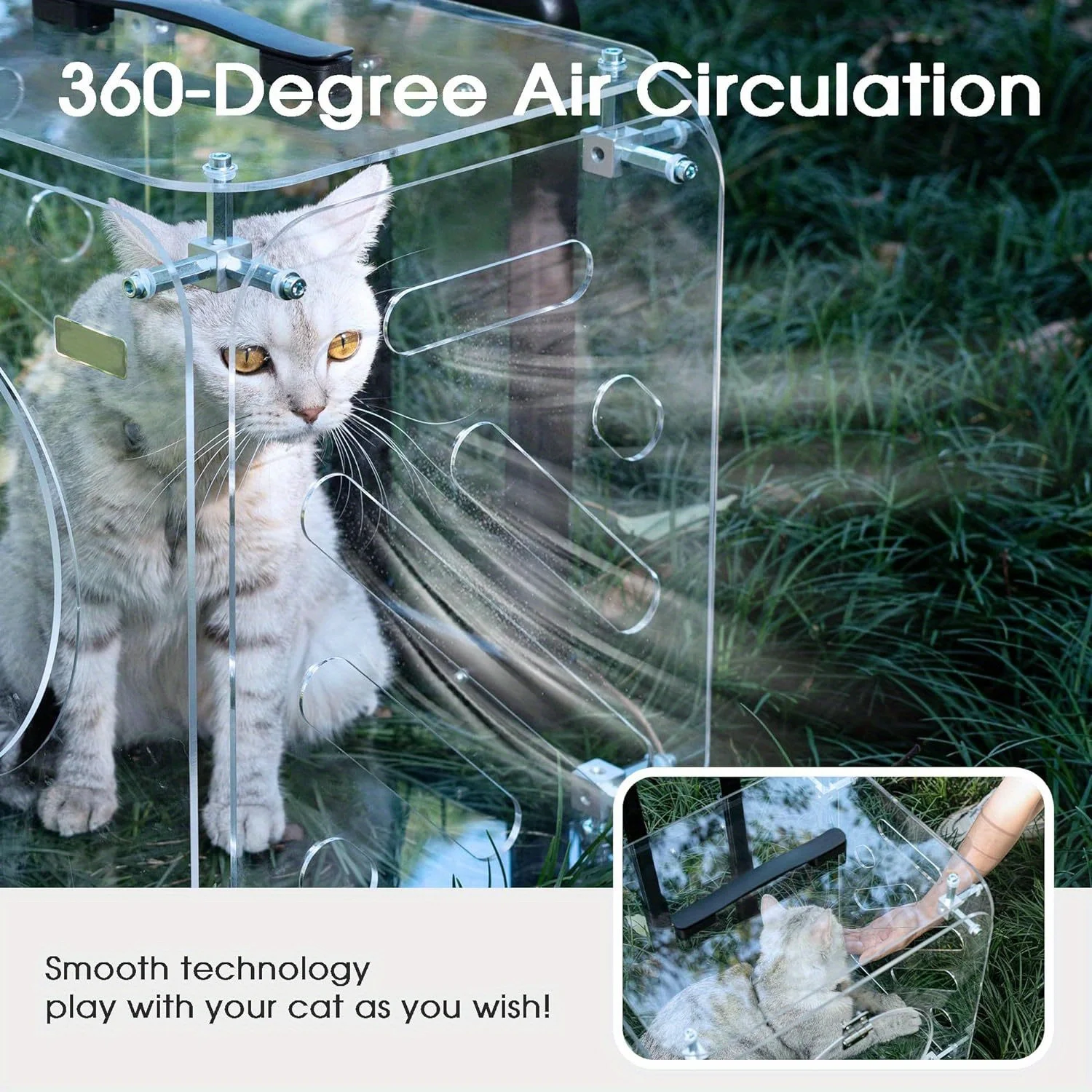 شفافة حقيبة الحيوانات الأليفة القطط حقيبة سفر المحمولة خارج عربة الحيوانات الأليفة حقيبة الكلاب الصغيرة العالمية