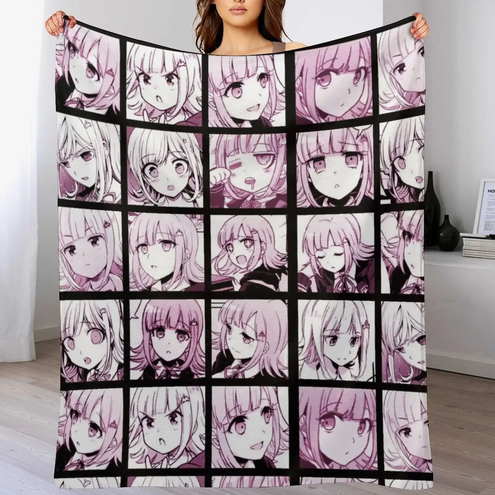 

Chiaki Manga Collection (Colored) Throw Blanket Fluffy Cozy Throw Blanket for Home Decor