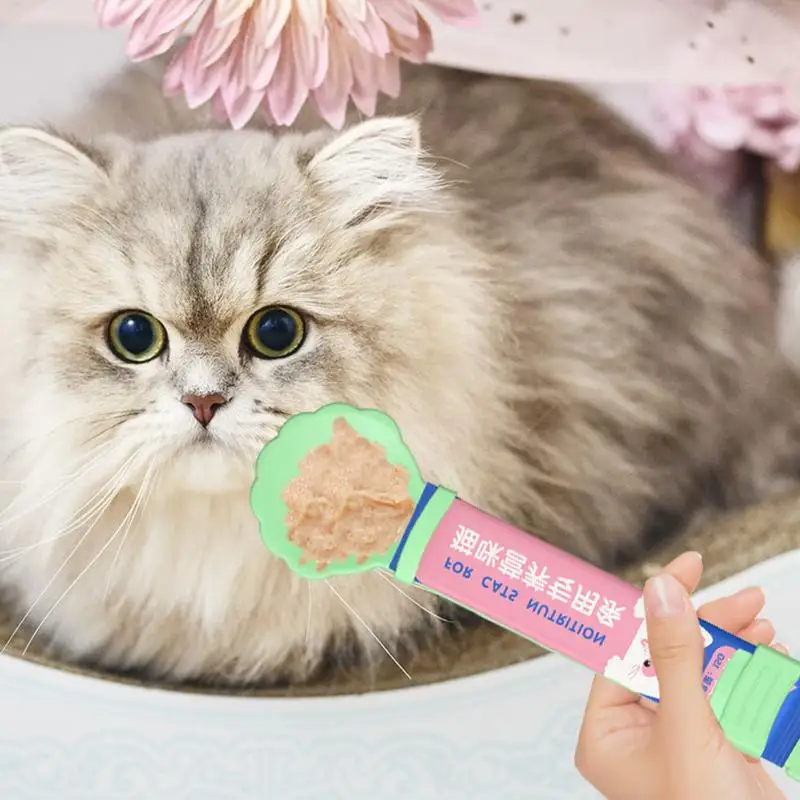 Cat Wet Food Spoon Pet Spoons Wet Treat Squeeze Treat Spoon Multi-functional Pet Spoons Feeder Portable Cat Wet Food Spoon For