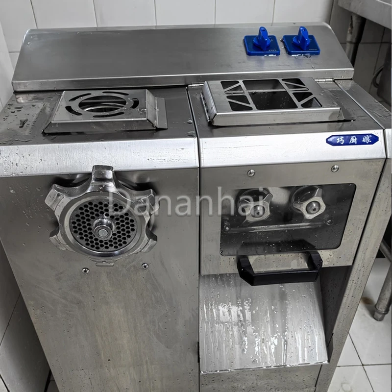 Vertical Commercial Meat Grinder High-Power Multifunctional Frozen Meat Cutter for Kitchen