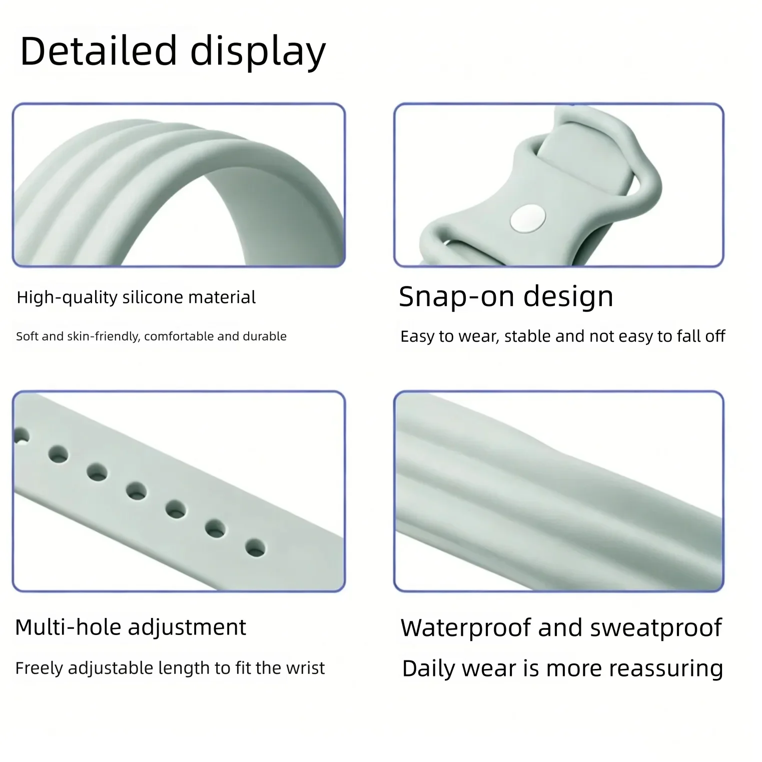 Nylon+Silikon-Schlaufenarmband für Google Fitbit Air, offizielles, atmungsaktives Sportarmband, austauschbarer Gürtel für Google Fitbit Air – Detail 4