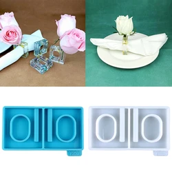 Candy Making Molds Silicone Napkin Ring Mould for Fondant Sugarcraft Polymer Clay Soap Making Cake Topper Resin Crafts