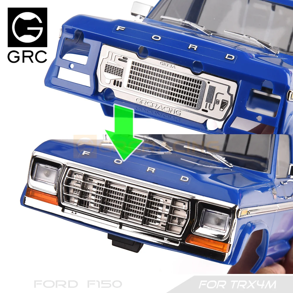 GRC 1/18 Stainless Steel Decoration Sheet for TRX-4M TRX4MT Ford F150 Water Tank Upgrade Option Parts #G183AS / G183AB