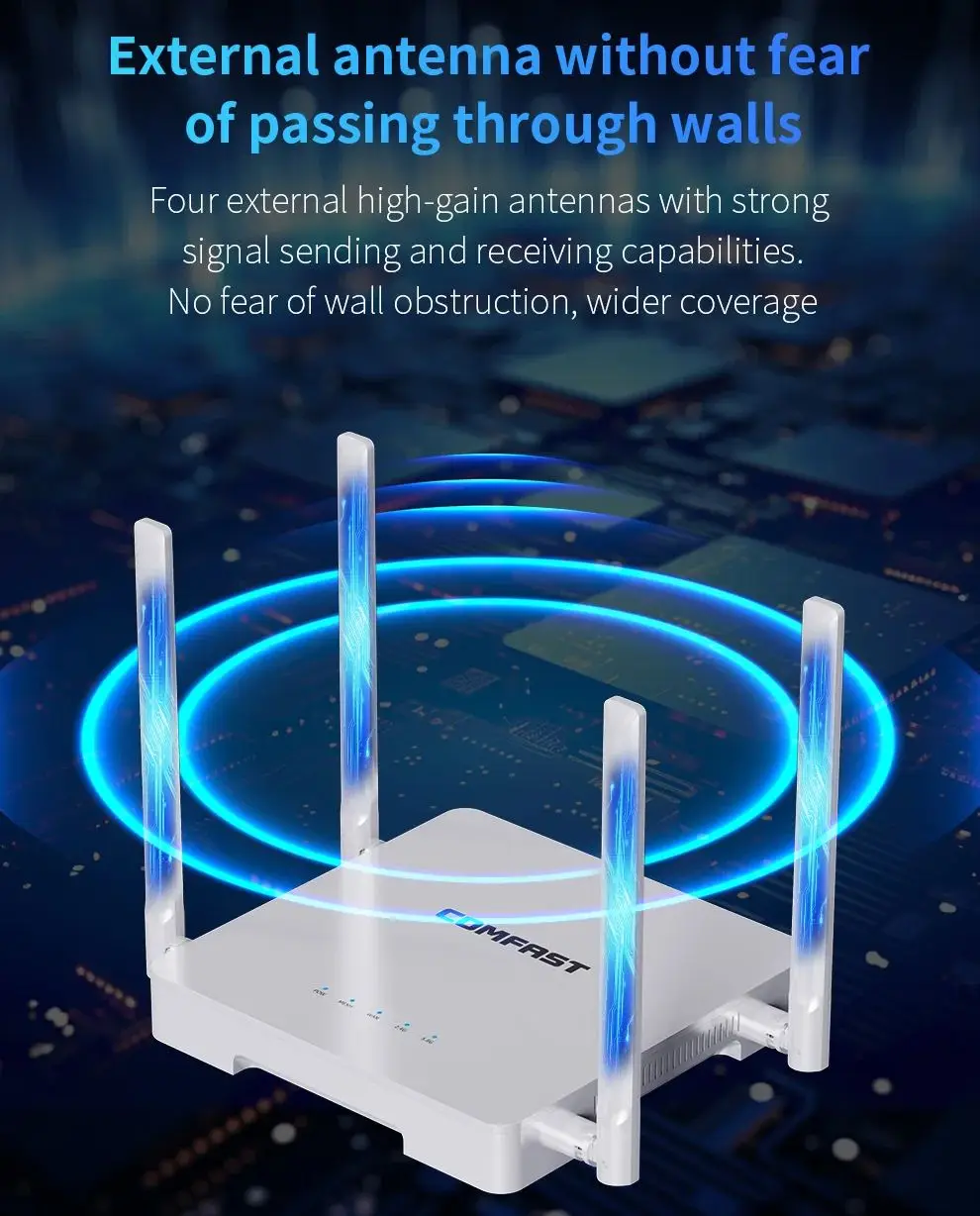 COMFAST WiFi6 MESH Router AX3000 Wireless Router 2.4G/5.8G High Power MESH WiFi 6 repetidor Roteador Extender Gigabit Port