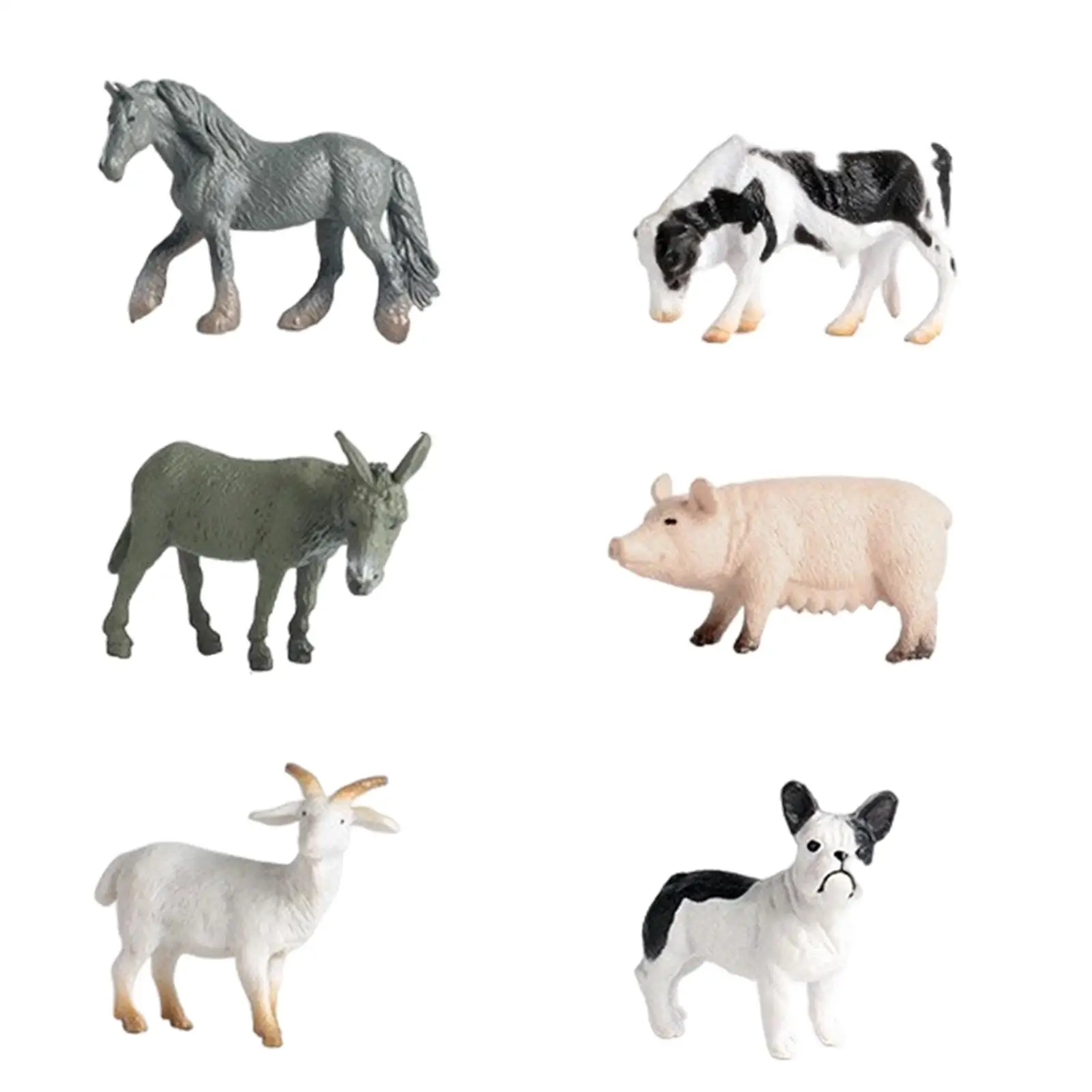 12팩 동물 피규어 동물 동상 미니어처 컬렉션 어린이 인지 교육 용품