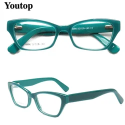Vintage Women Cat Eye Glasses Frame For Women Prescription Eyeglass Frame Retro Fashion Red Yellow Green Modern Optical Eyewear