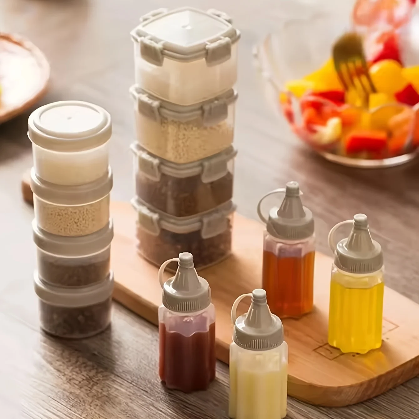 2pcs Sauce Squeeze Bottle Mini Ketchup Bottles Salad Dressing Containers Outdoor Portable Barbecue Spice Jar Party Kitchen Tools