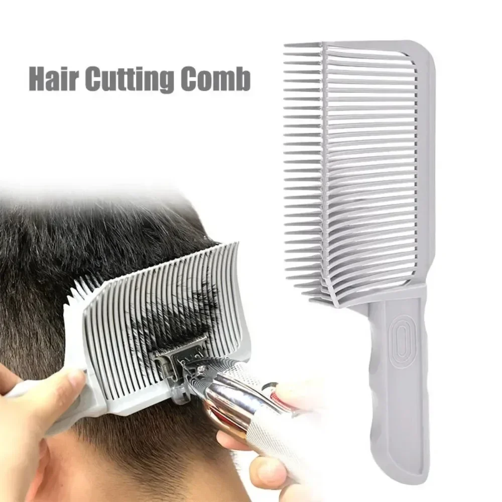 Pente de corte de cabelo para homens Pente desbotado Clipper de barbeiro profissional Blending Flat Top Resistente ao calor Escova desbotada Ferramenta de estilo de salão