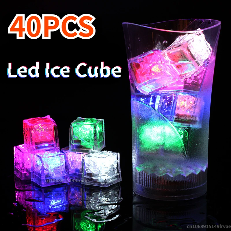 Waterproof Led Ice Cube Multi Color Flashing Glow in The Dark Light Up for KTV Bar Club Drinking Party Wine Decoration