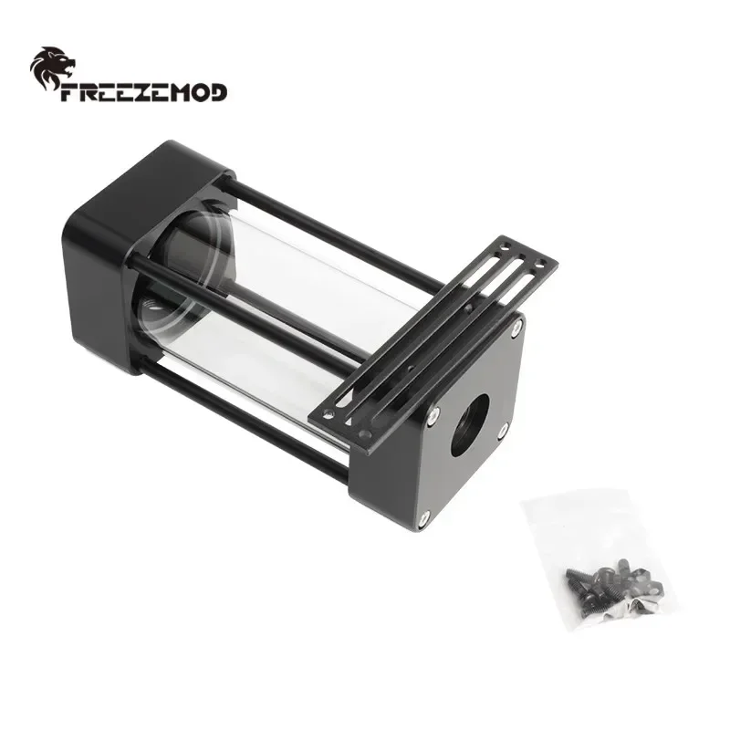 خزان المياه البورسليكات FREEZEMOD OD60mm صندوق مياه دائري مبرد بالماء غطاء بوم G1/4 خيط 159/209/259 مللي متر طول MOD PO-DLB