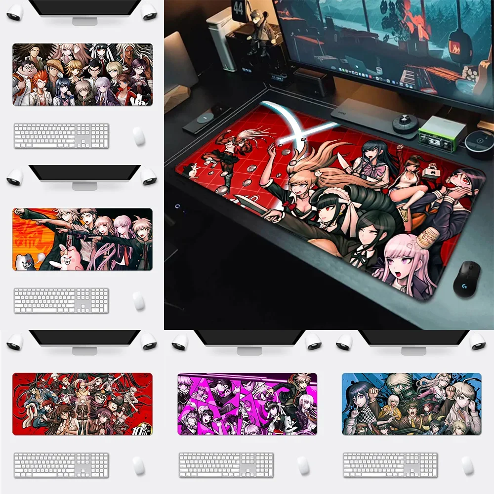 90x40cm Dunkles Anime-Gaming-Mauspad, Rutschfester Gummirand, HD-Schreibtischunterlage für PC-Gamer, Einzigartiges Geschenk für Fans