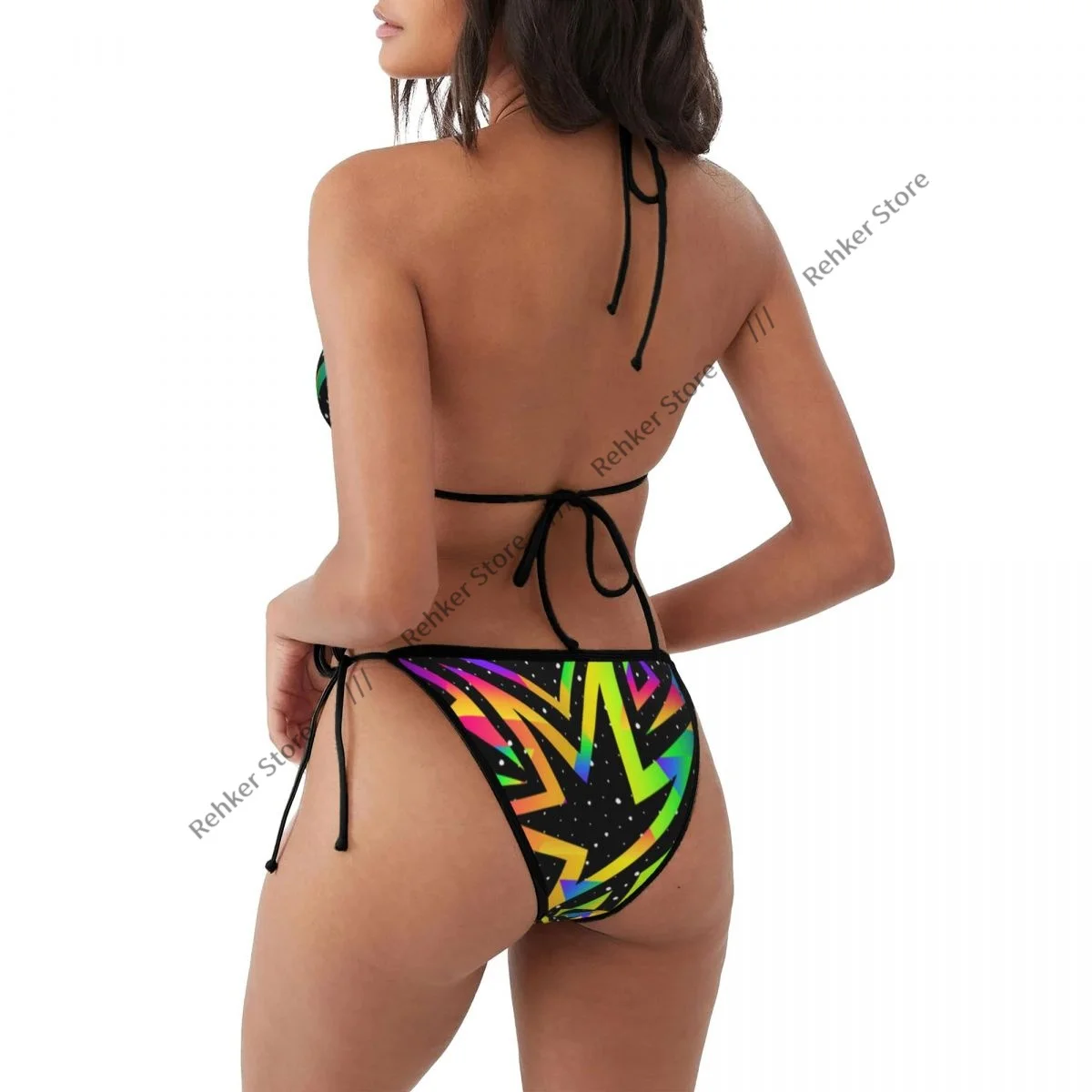 Sexy Bikini femmes maillot de bain maillot de bain deux pièces étoile arc-en-ciel motif géométrique maillot de bain maillots de bain