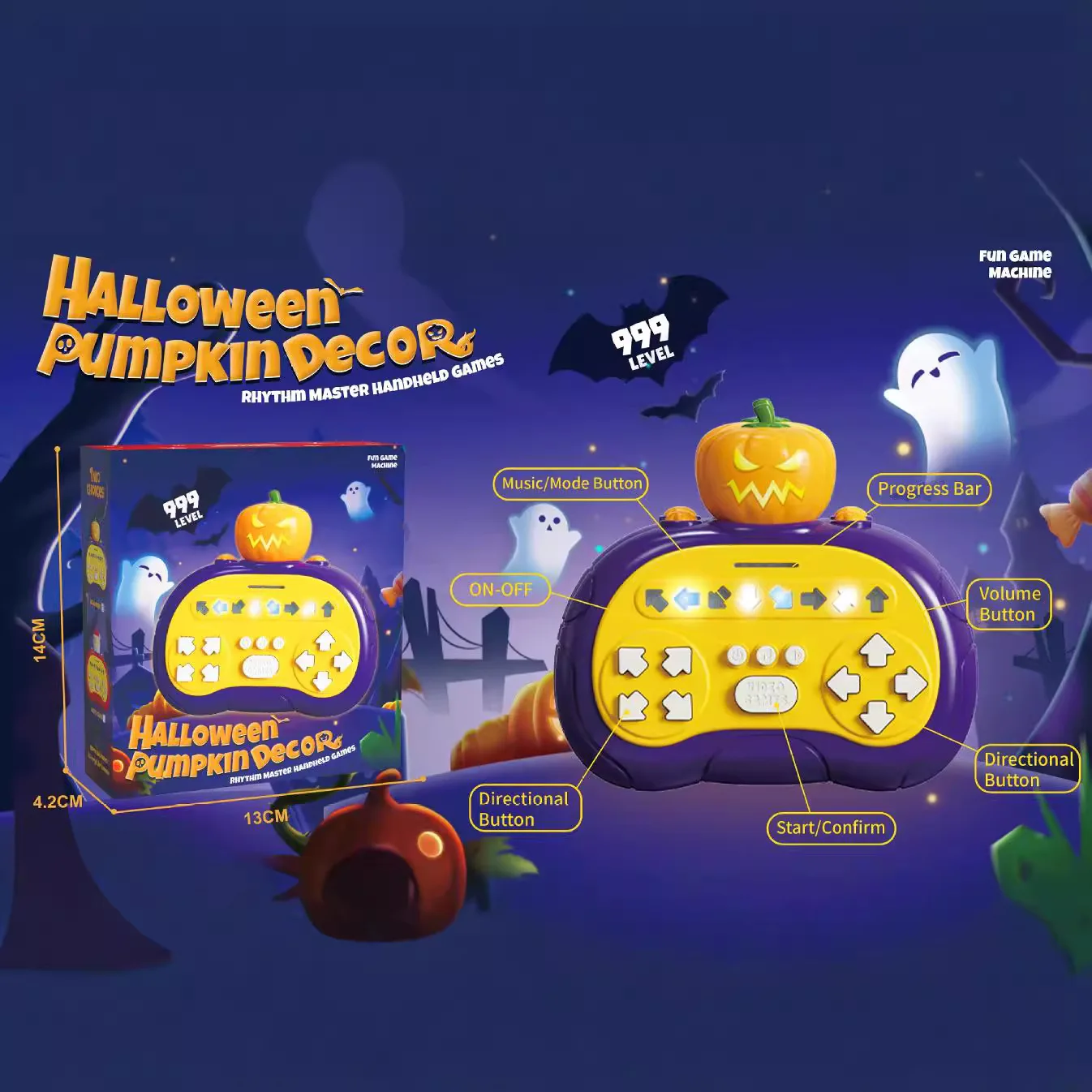 Uitdagingsmodus, decompressie, trainingsspeelgoed voor reactie-intelligentie, gameconsole met snelheidspers, kerstcadeaubroep