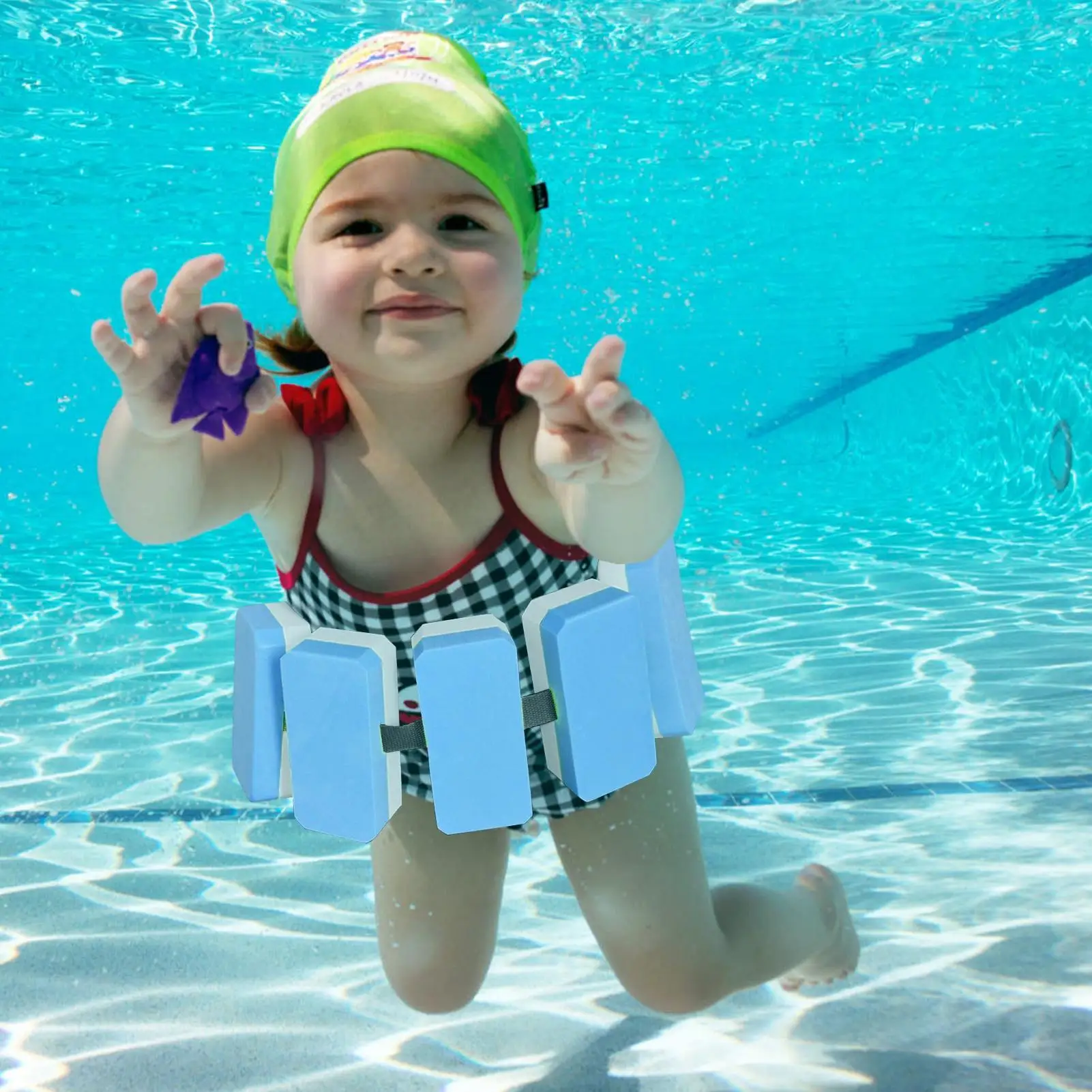 Kids Swimming Belt Adjustable EVA Child Swim Floatation 5 Removable Pads Pool Exercise Water Aerobic Aid for Boys Girls