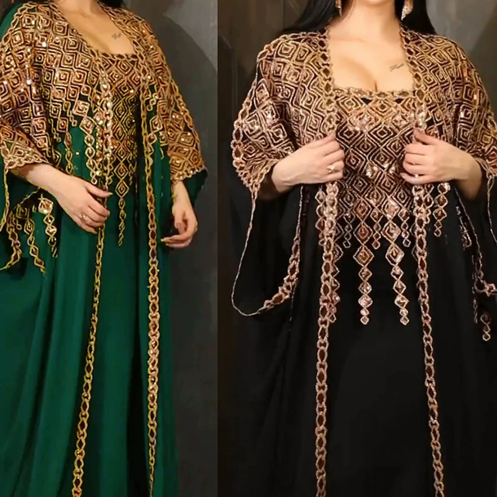 

Muslim women's long skirt Arab robe women's clothing Middle East new two-piece dress-GZXX170