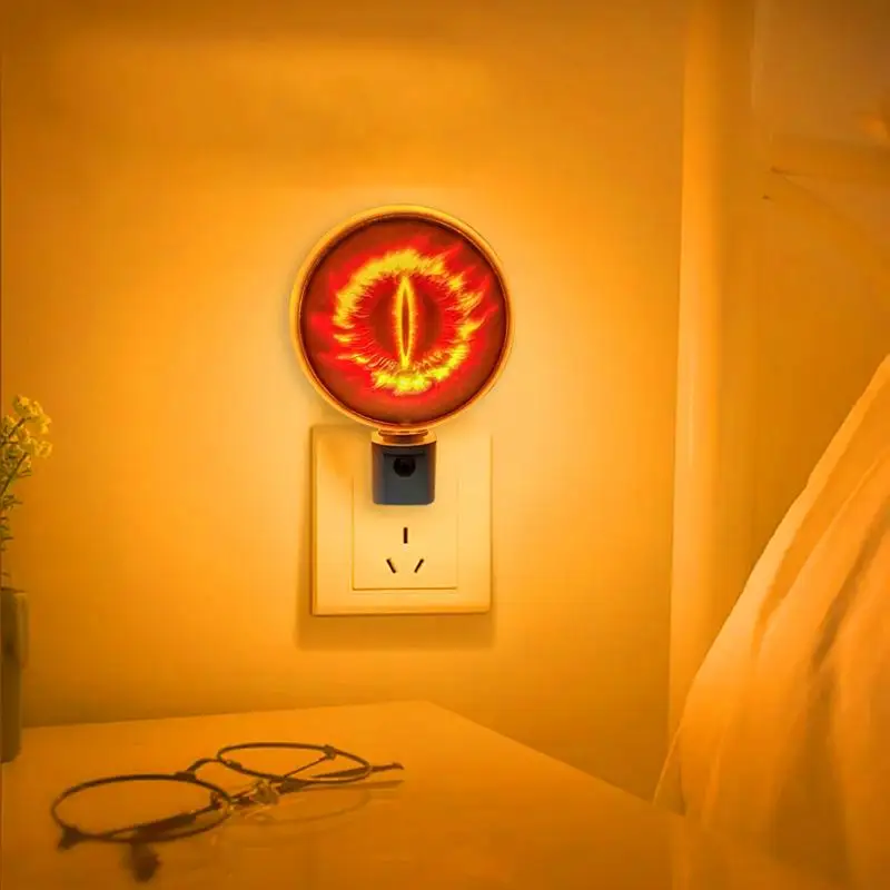 Olho criativo de sauron led plug-in litophane luz noturna lâmpada não-reflexo quarto luz noturna quente luz noturna para decoração de casa