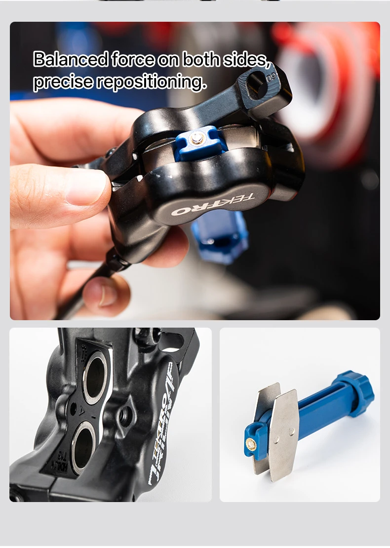 Werkzeug zum Spreizen von Fahrradbremsbelägen aus Stahl, 360 ° Drehbarer Reset für Fahrradöl-Scheibenkolben, hydraulische Bremssattel-Kolbenverlängerung – Detail 8