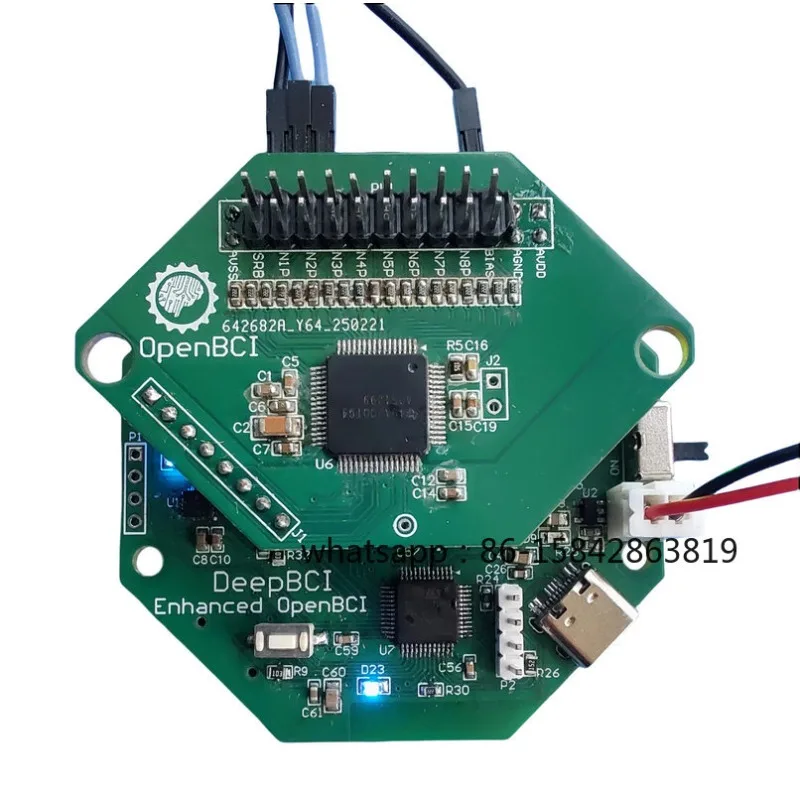 HomeVibe Living 16-Channel Biosensing Development Board Compatible with OpenBCI Cyton+Daisy for EEG ECG EMG