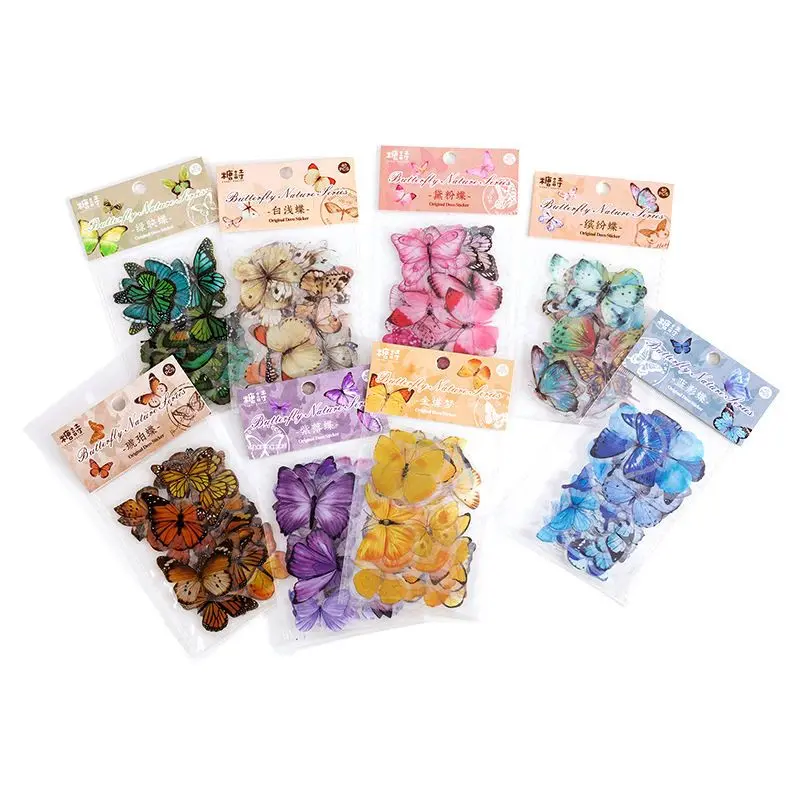 40 teile/paket Bunte Schmetterling Kuchen Dekor Alles Gute Zum Geburtstag Party DIY Ornamente Hochzeit Dekoration Lieferungen Wohnkultur Wand Aufkleber – Detail 6