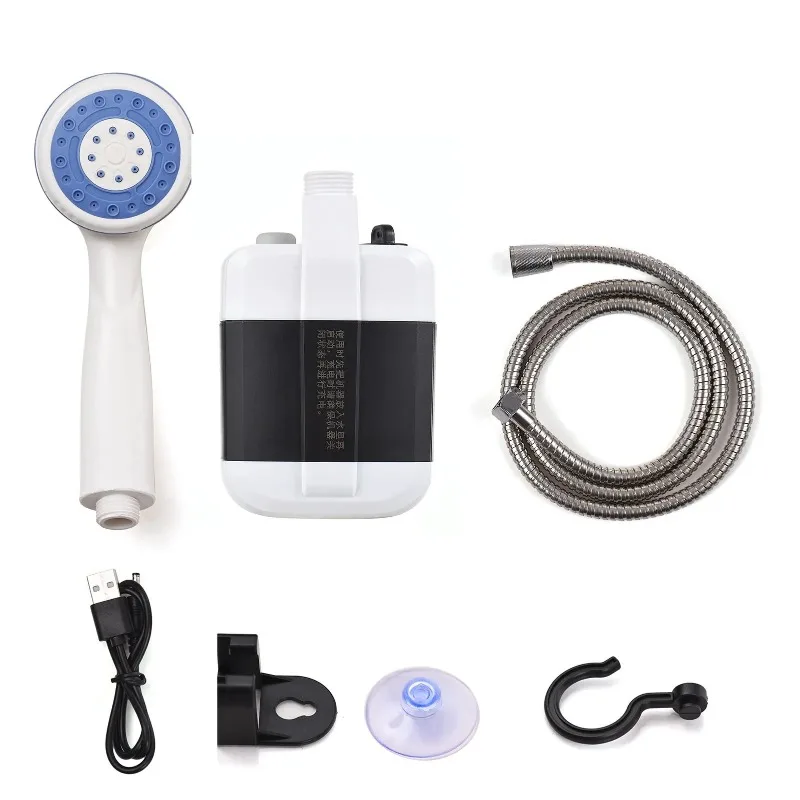 

Portable camping electric shower pump, outdoor USB charger, camping use, car wash, gardening, pet cleaning, shower