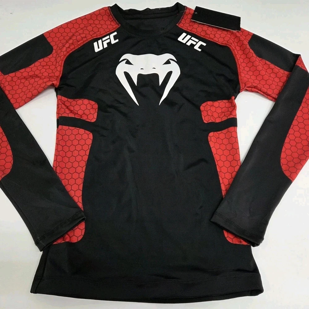 

Футболка с длинным рукавом UFC Summer Retro для тренировок, для детей и взрослых, мужская и женская, для ММА, восьмиугольной клетки, джиу-джитсу, фитнеса, оверсайз