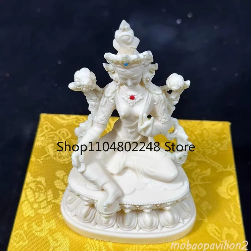 12cm New Green Tara Buddha Statue Tibetan Buddhist Deity Figurine Altar Decor