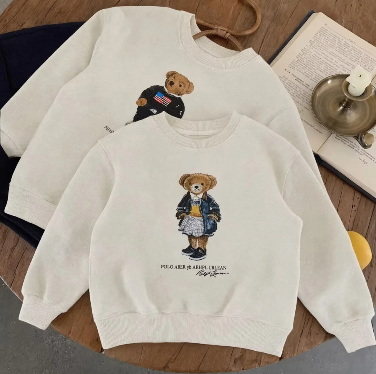 2026 Kinder-Sweatshirt mit Rundhalsausschnitt und Zucker-Design, Herbst-Neuheit, Kinder-Cartoon-Teddybär-Sweatshirt mit Rundhalsausschnitt, Süßes Baby-Muster – Detail 3