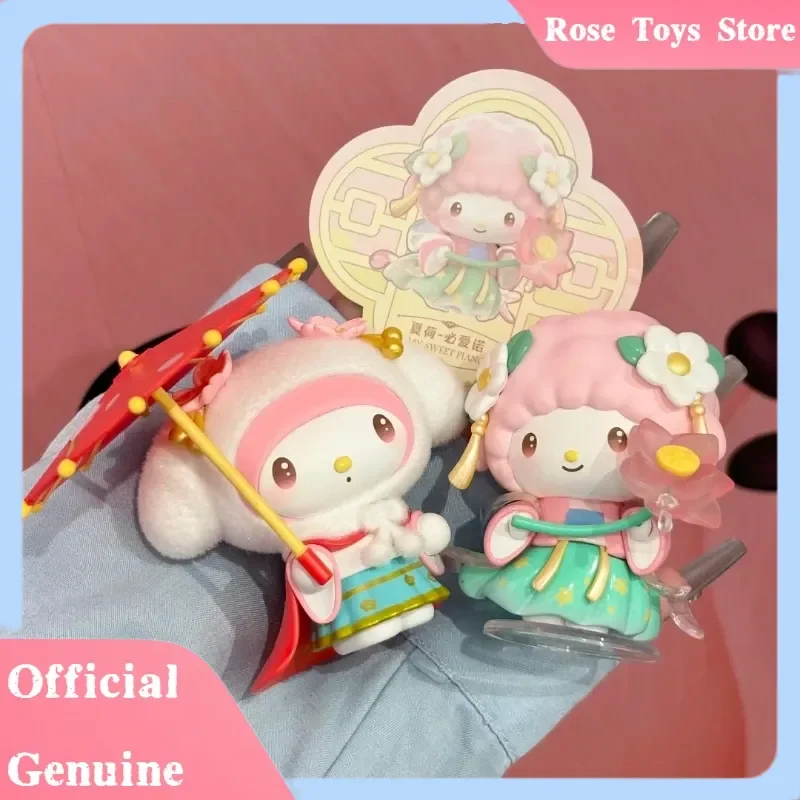 

Новая оригинальная Mystery Box Sanrio Four Seasons, серия китайской одежды Hello Kitty, слепая коробка, коллекционная модная игрушка, подарки для детей