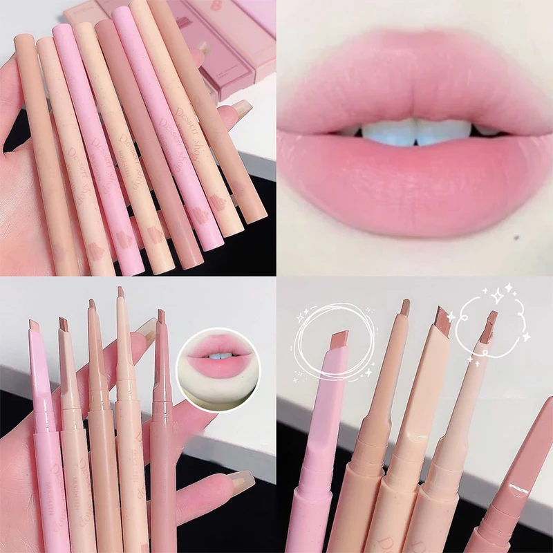 Matte Nude Lip Liner Pencil Long Lasting Waterproof 3D Lips Plump Lipstick Natural Outline Lip Contour Line Makeup Lipliner Pen