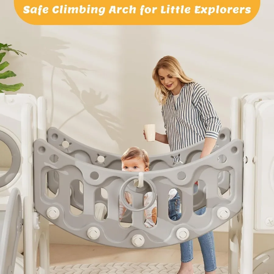 11 in 1 Toddler Slide and Swing Set Slide for Toddlers Outdoor Indoor Playground for Toddlers 13 Toddler PlaySet with Basketbal