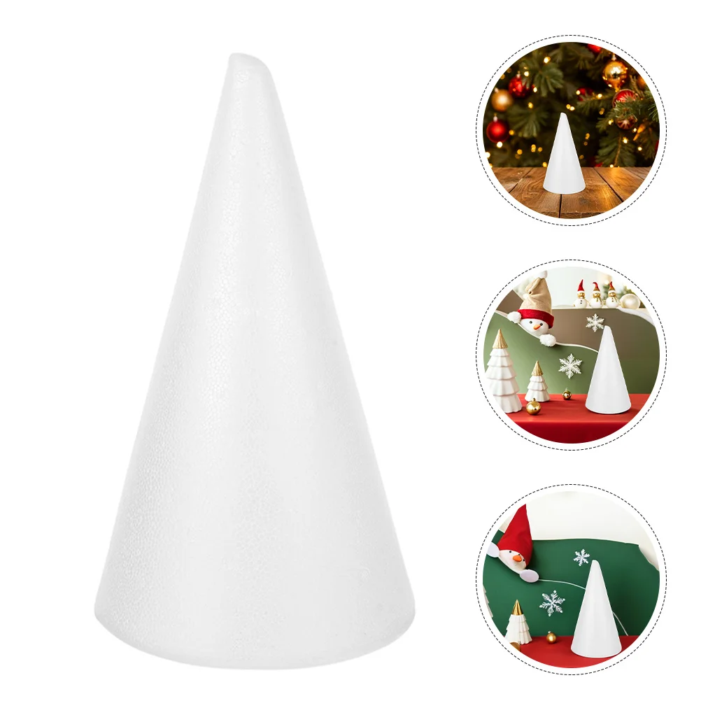 

Polystyrene Foam Cone White Solid Craft Base Ideal DIY Floral Decorations Party Festival Ornaments Xmas Tree Craft
